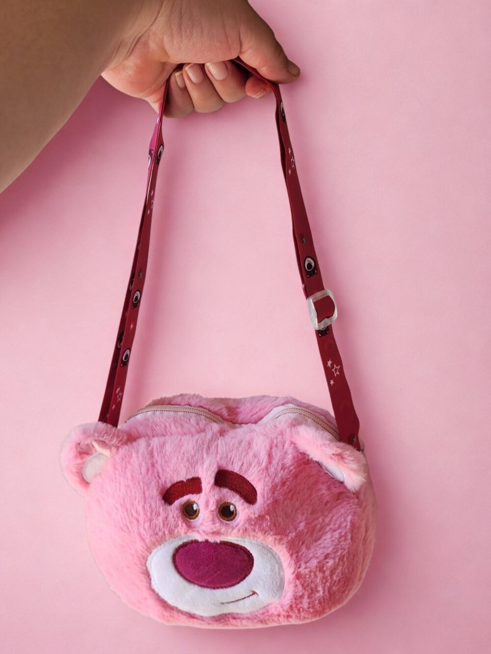Lotso Plush Crossbody Bag, Adjustable Strap
